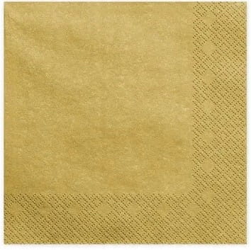 Serwetki złote 33x33 cm 20 szt. | Świąteczne eleganckie na Wigilię