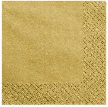 Serwetki złote 33x33 cm 20 szt. | Świąteczne eleganckie na Wigilię