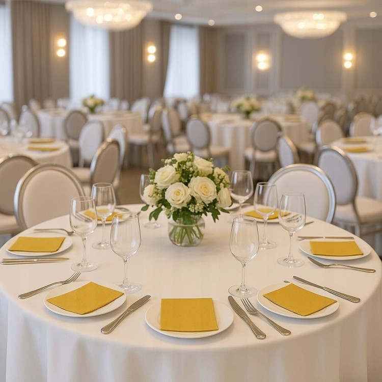 Serwetki złote 33x33 cm 20 szt. | Świąteczne eleganckie na Wigilię