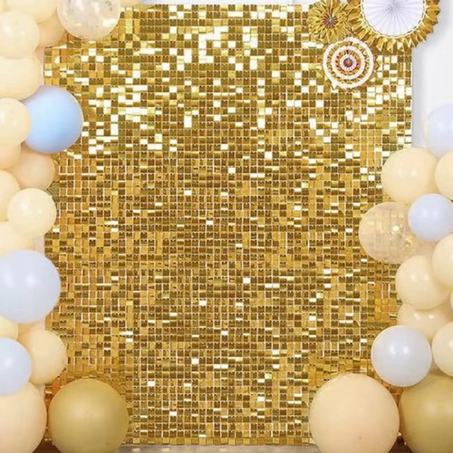 ZŁOTA ŚCIANKA na urodziny, chrzest,Sylwester dekoracja panelowa BŁYSZCZĄCA