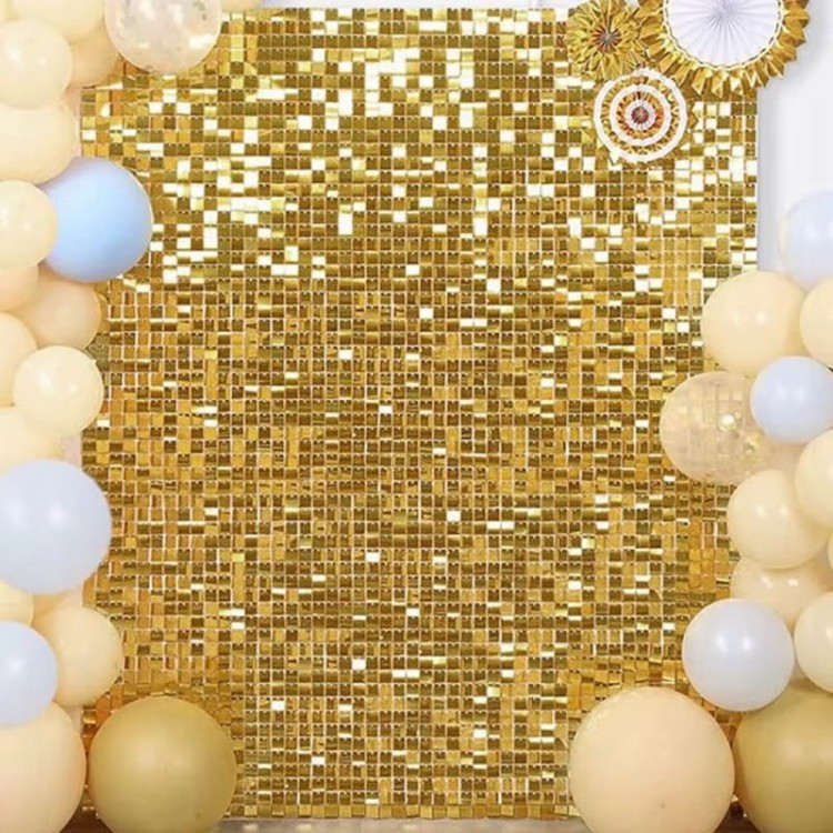 ZŁOTA ŚCIANKA na urodziny, chrzest,Sylwester dekoracja panelowa BŁYSZCZĄCA