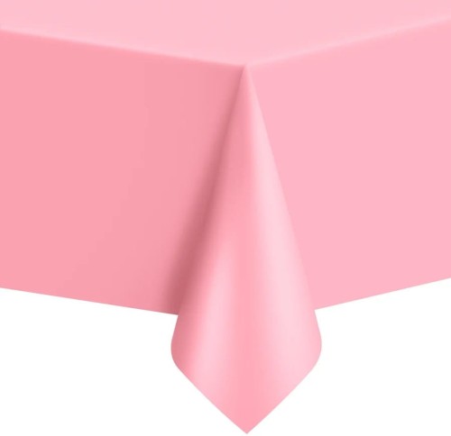 Obrus foliowy jednorazowy różowy pastelowy 137x274 cm Urodziny