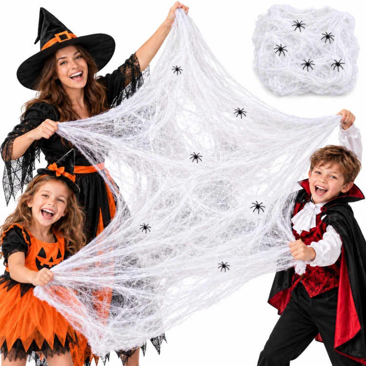pajeczyna-halloween-biala-60g-6-pajakow-dekoracja.png