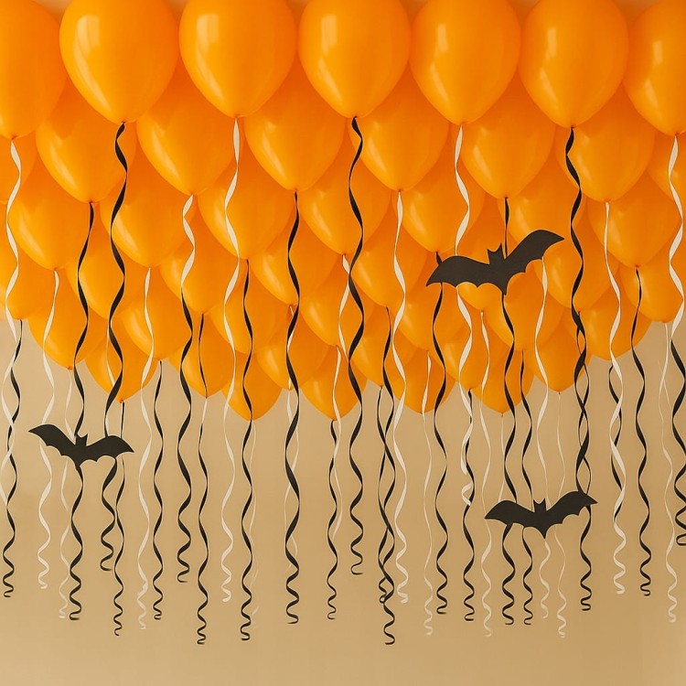 Balony Halloween pomarańczowe 12 cm 100 sztuk | 5 cali do girland