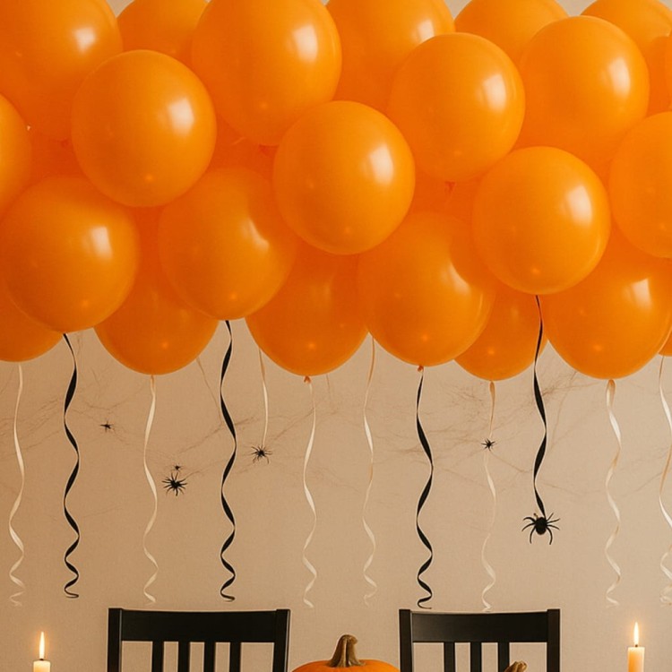 Balony Halloween pomarańczowe 12 cm 100 sztuk | 5 cali do girland