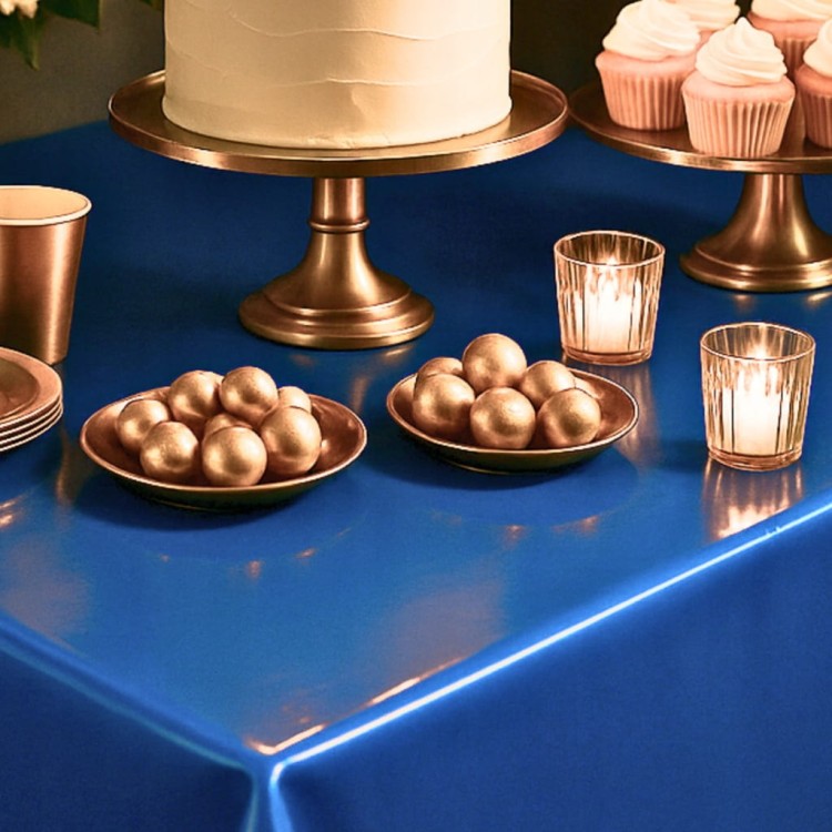 Obrus foliowy jednorazowy niebieski 137×274 cm DEKORACJA STOŁU impreza