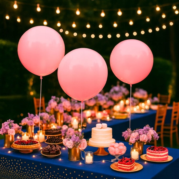 Obrus foliowy granatowy złote kropki 137×274 cm – dekoracja stołu