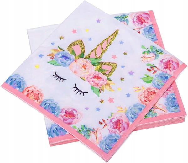 Serwetki papierowe urodzinowe Jednorożec