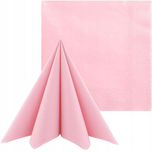 Serwetki różowe klasyczne 3 warstwy 20 sztuk