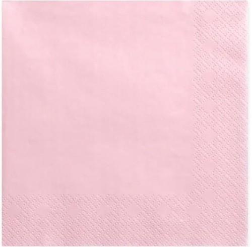 Serwetki różowe klasyczne 3 warstwy 20 sztuk