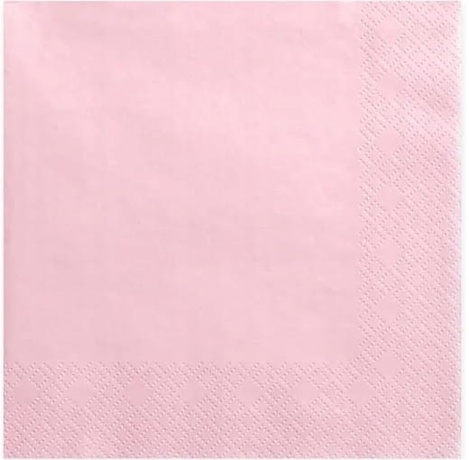 Serwetki różowe klasyczne 3 warstwy 20 sztuk