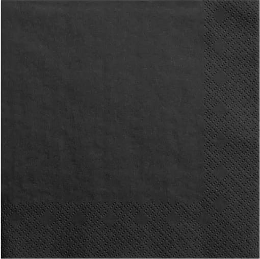 Serwetki czarne klasyczne 3 warstwy 20 sztuk Karnawał Studniówka