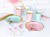 Talerzyki i kubeczki różowe papierowe jednorazowe urodziny baby shower