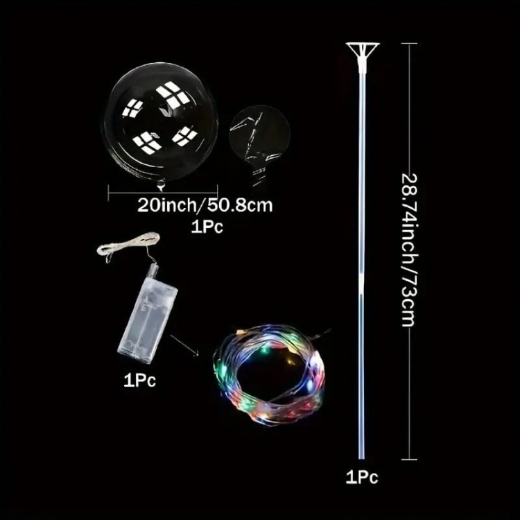 Balon LED świecący duży 45 cm balon bobo