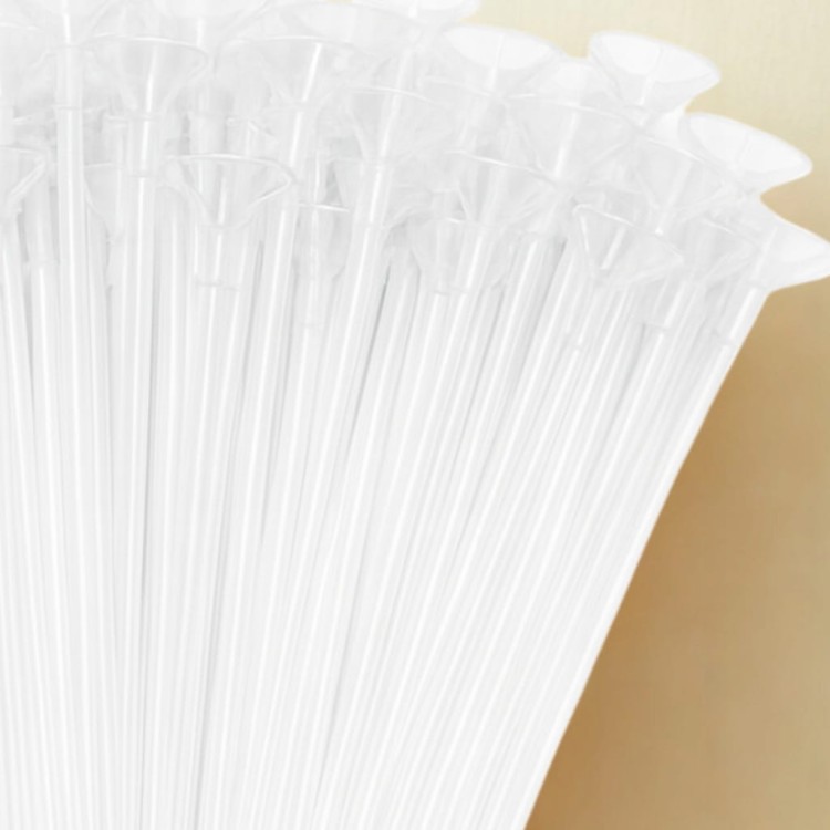 100 patyczków do balonów 40 cm z koszyczkami–stabilne i gotowe do dekoracji