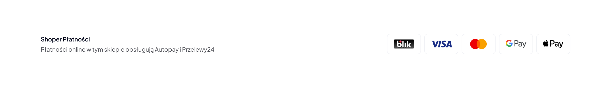 Metody płatności w sklepie – otwiera się w nowej karcie